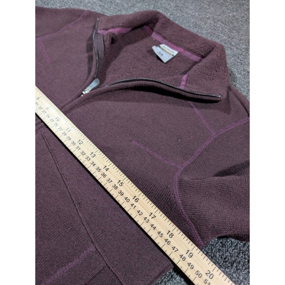 Columbia Womens Medium Titanium Jacket Purple Fleece Soft Shell Zip - Picture 6 of 7